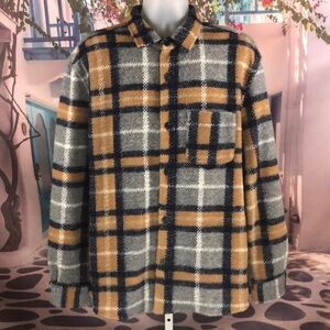 NWT Zara Plaid Shirt Jacket